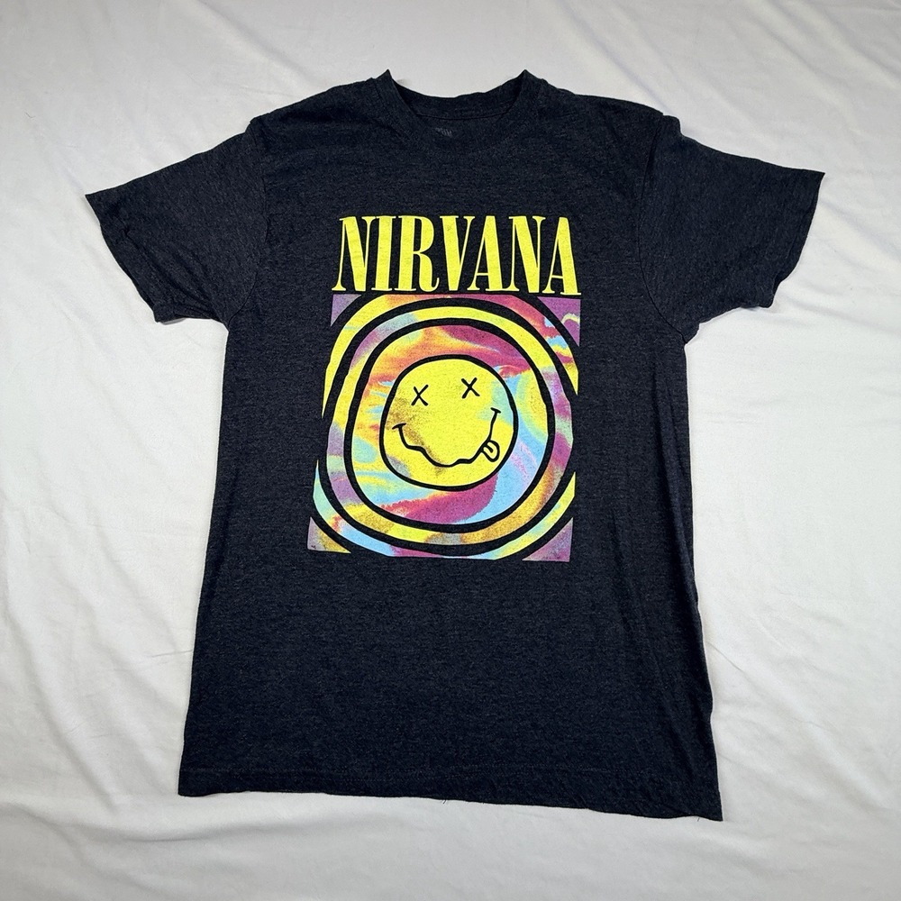Nirvana T Shirt Large Short sleeve Women's 100% Cotton Black